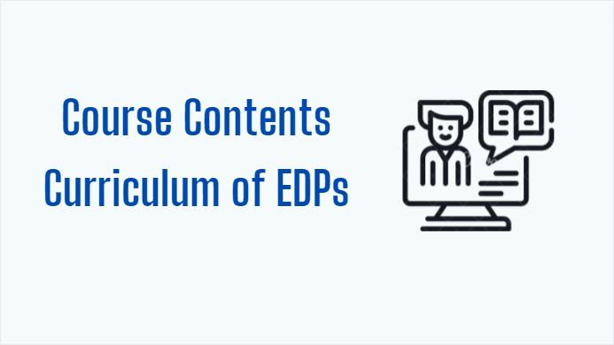 Guide for Course Contents and Curriculum of EDPs
