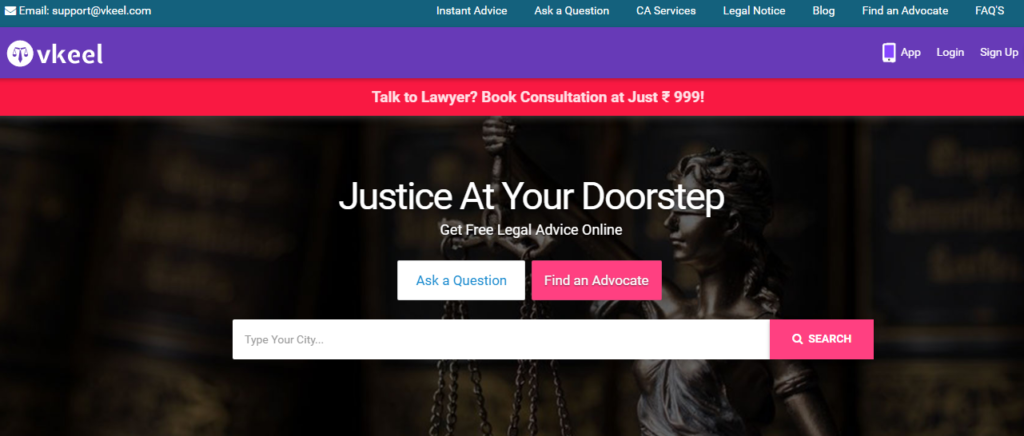 Best Online Legal Services In India - Vkeel