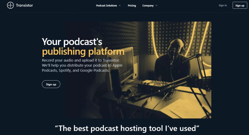 Best Podcast Hosting Sites - Transistor