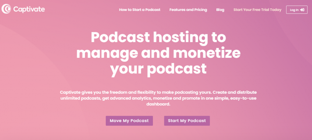 Best Podcast Hosting Sites - Captivate