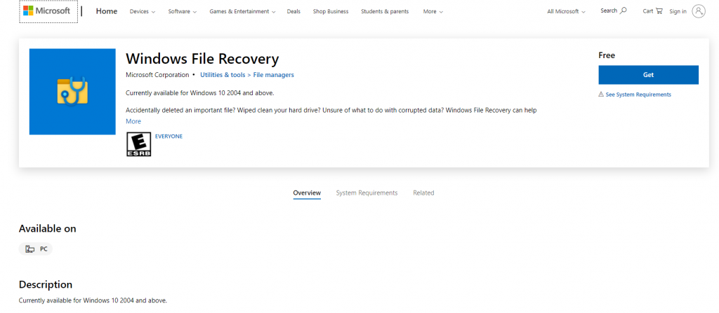 Best Data Recovery Software - Windows File Recovery