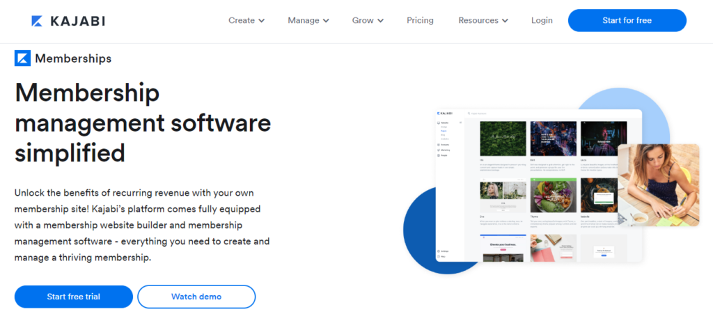 Best Membership Site Platforms - Kajabi