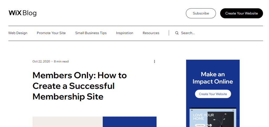 Best Membership Site Platforms - Wix