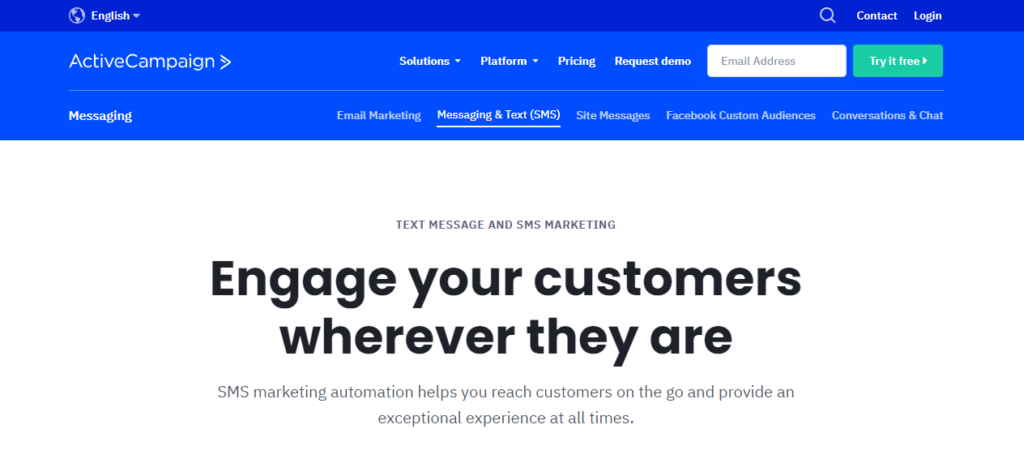 Best SMS Marketing Software- ActiveCampaign