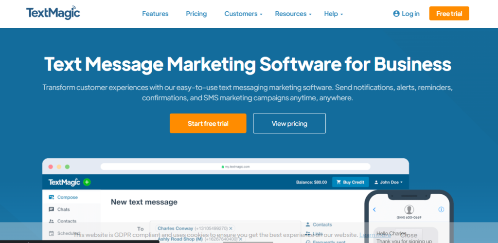 Best SMS Marketing Software- TextMagic