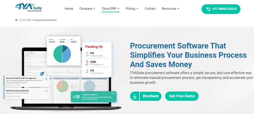 Best Supply Chain Management Software - TYASuite Procurement to Pay