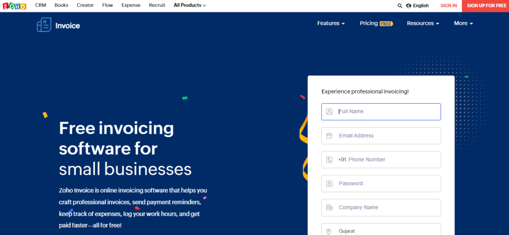 Best Invoicing Software - Zoho Invoice