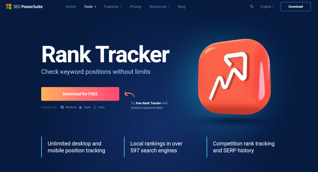 Rank Tracker by SEO PowerSuite