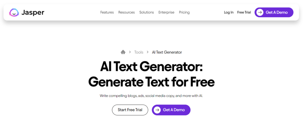 Best AI Text Generators Tools - Jasper