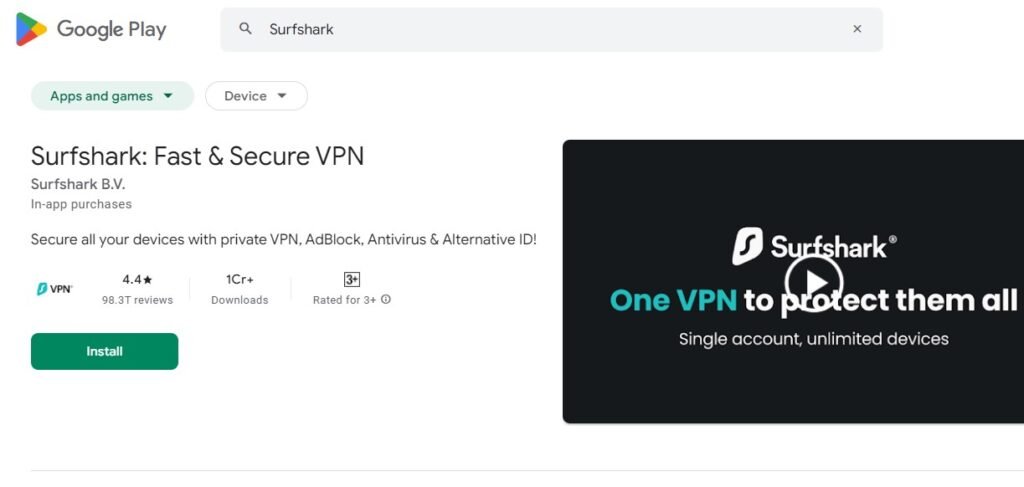 Best VPN for Android Apps - Surfshark Fast & Secure VPN