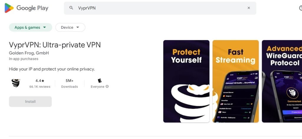 Best VPN for Android Apps - VyprVPN