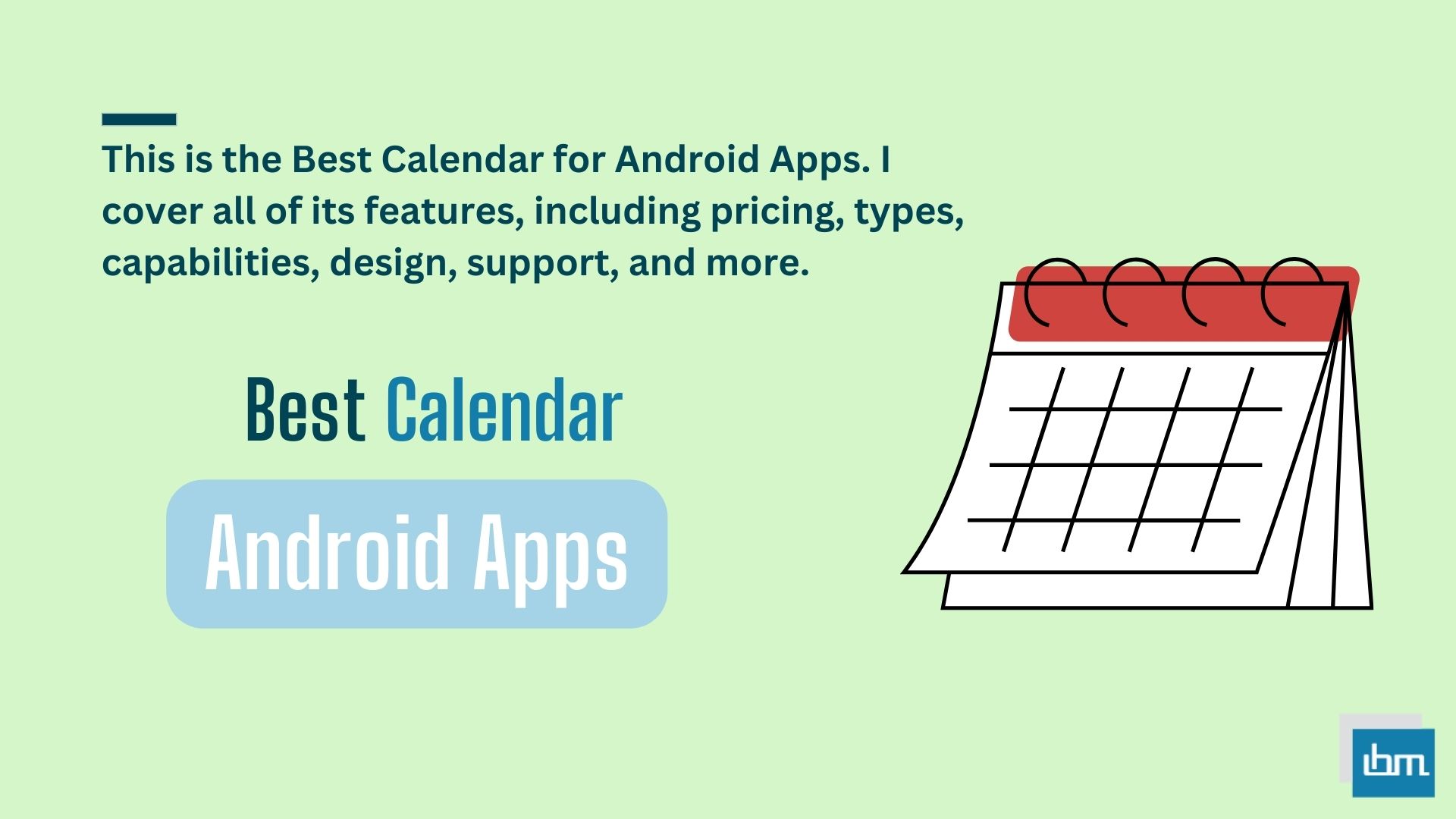Best Calendar for Android Apps