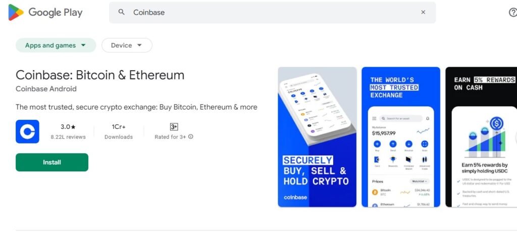 Best Identity Cryptocurrency for Android Apps - Coinbase