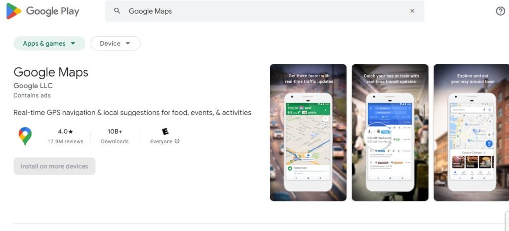 Best Map for Android Apps - Google Maps