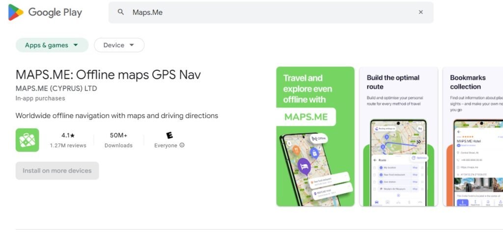 Best Map for Android Apps - Maps.Me