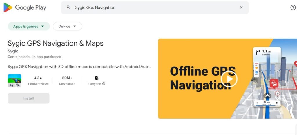 Best Map for Android Apps - Sygic Gps Navigation