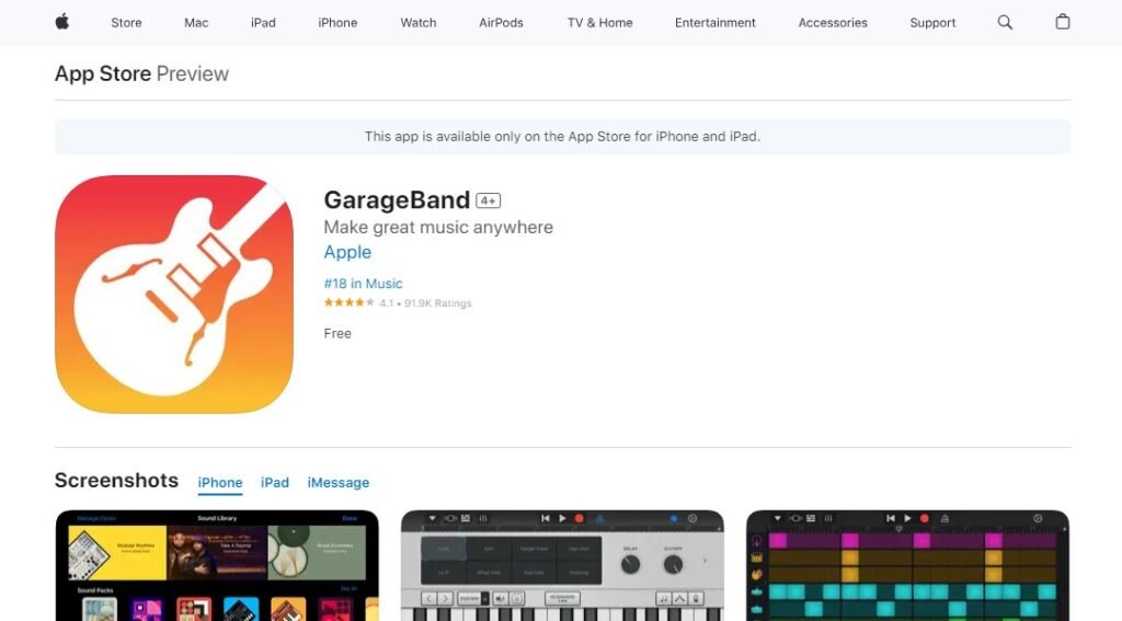 Best Music Making for Android Apps - Apple Garageband