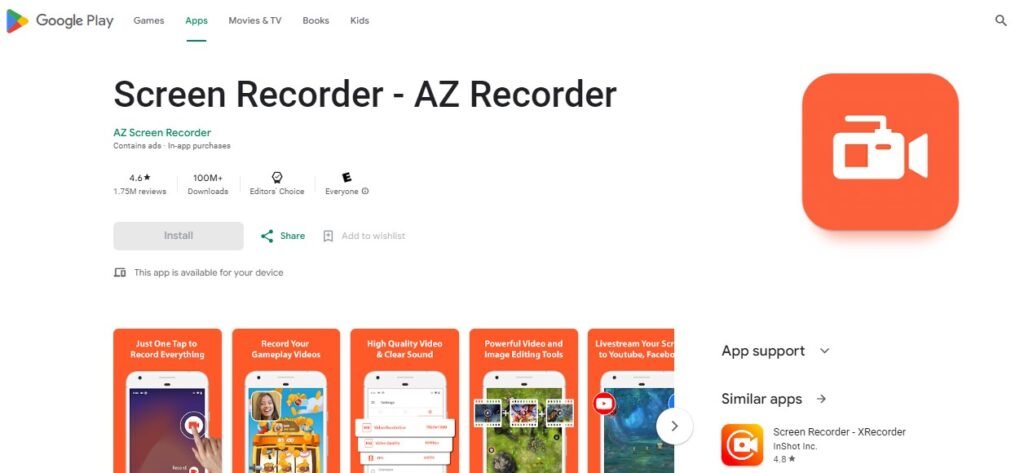 Best Screen Recorder for Android Apps - Az Screen Recorder