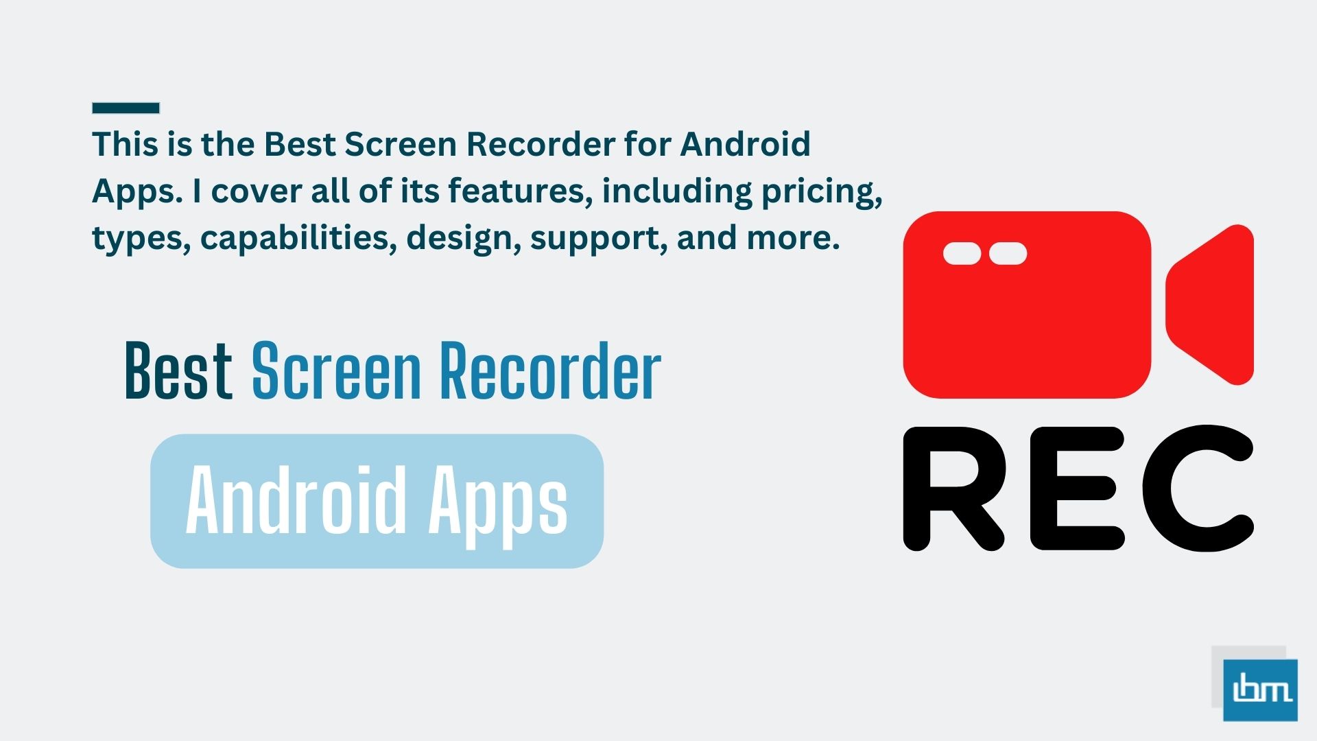 Best Screen Recorder for Android Apps