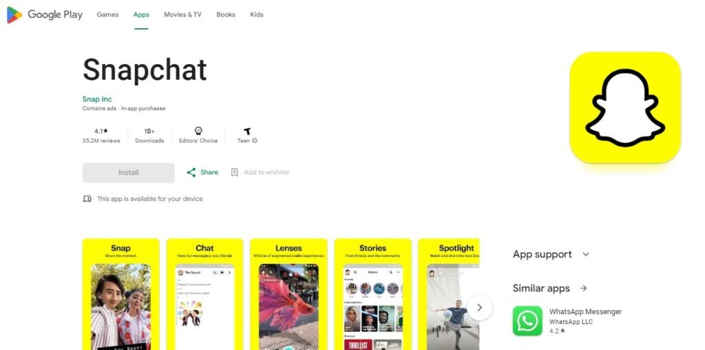 Best Social Media for Android Apps - Snapchat