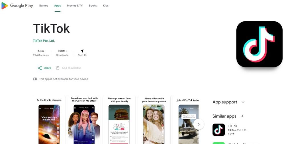 Best Social Media for Android Apps - Tiktok