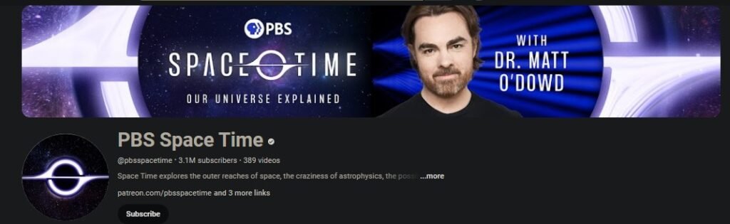 Best Astronomy YouTube Channels - PBS Space Time