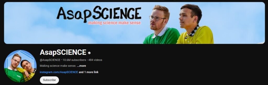 Best Science YouTube Channels - AsapSCIENCE