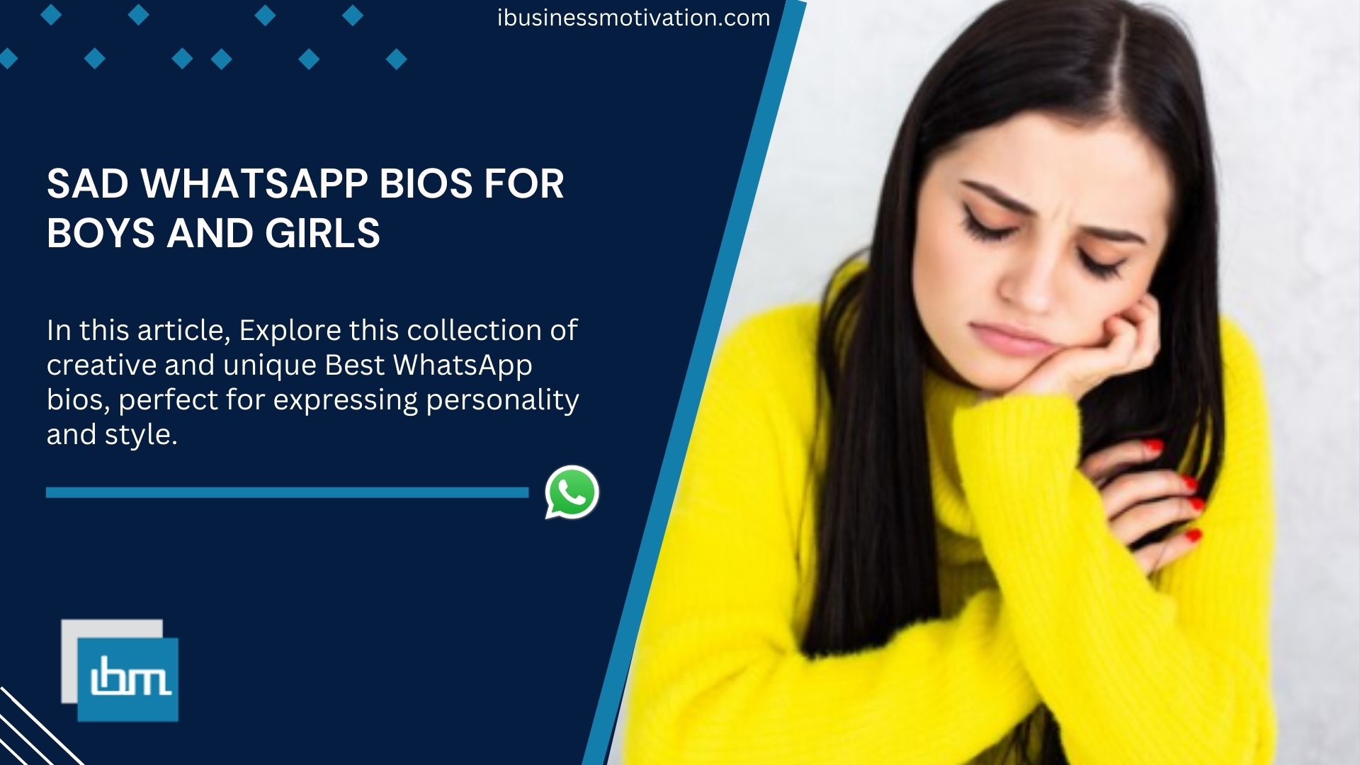 Sad WhatsApp Bios for Boys and Girls