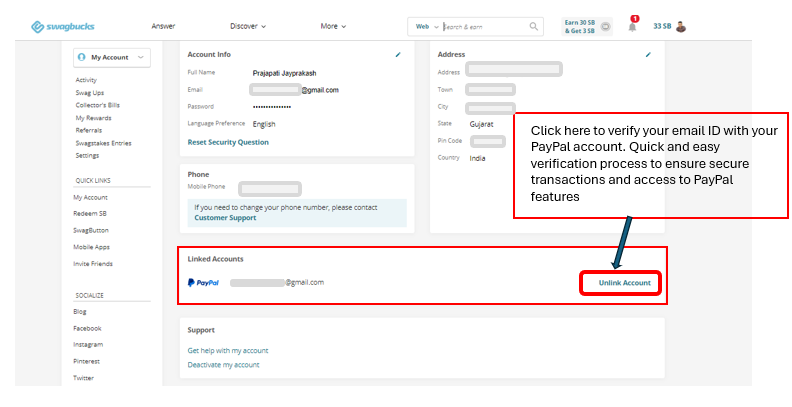 How to Link Swagbucks with Payple Account