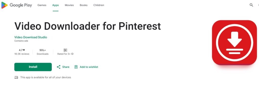 Video Downloader for Pinterest Apk (Application)
