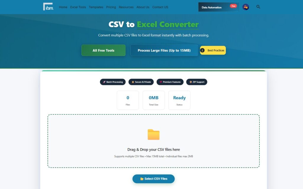 CSV to Excel Converter - IBusiness Excel Tools