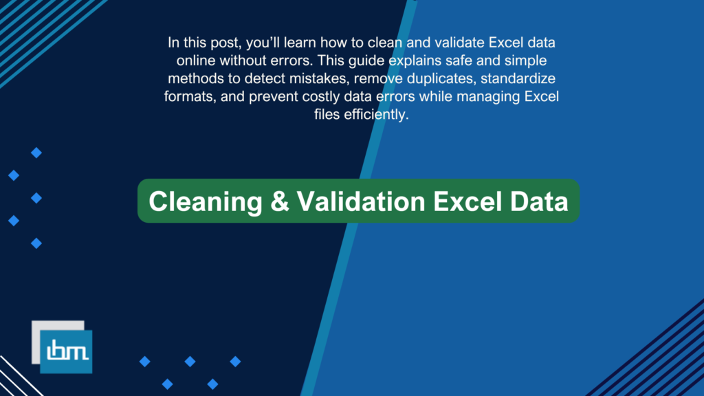 Cleaning & Validation Excel Data Online - IBusiness Excel Tools