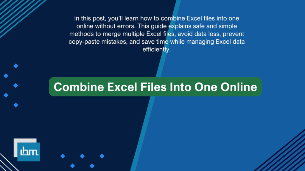 Combine Excel Files Into One Online Without Errors