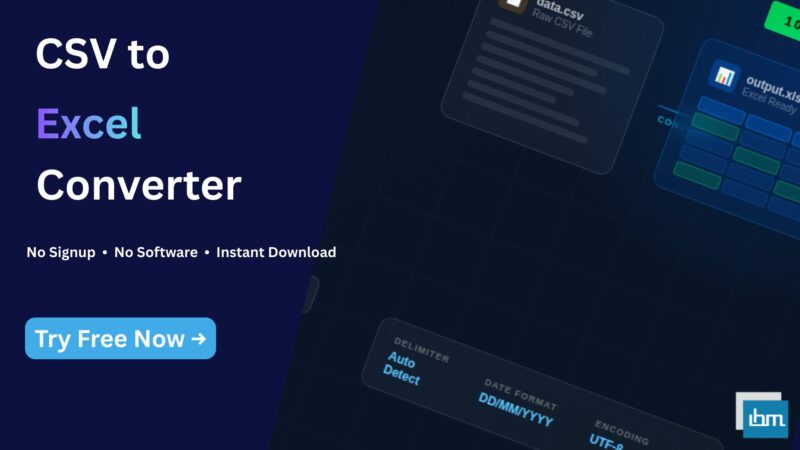 CSV To Excel Converter Online Free No Signup - IBusiness Excel