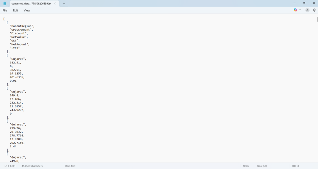 Excel to JSON Converter Online Free - Download JSON File - IBusiness Excel Tools