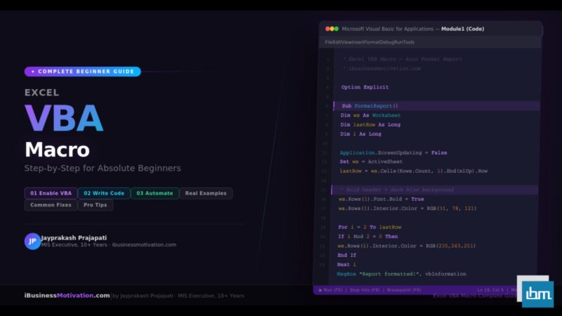Excel VBA Macro for Beginners