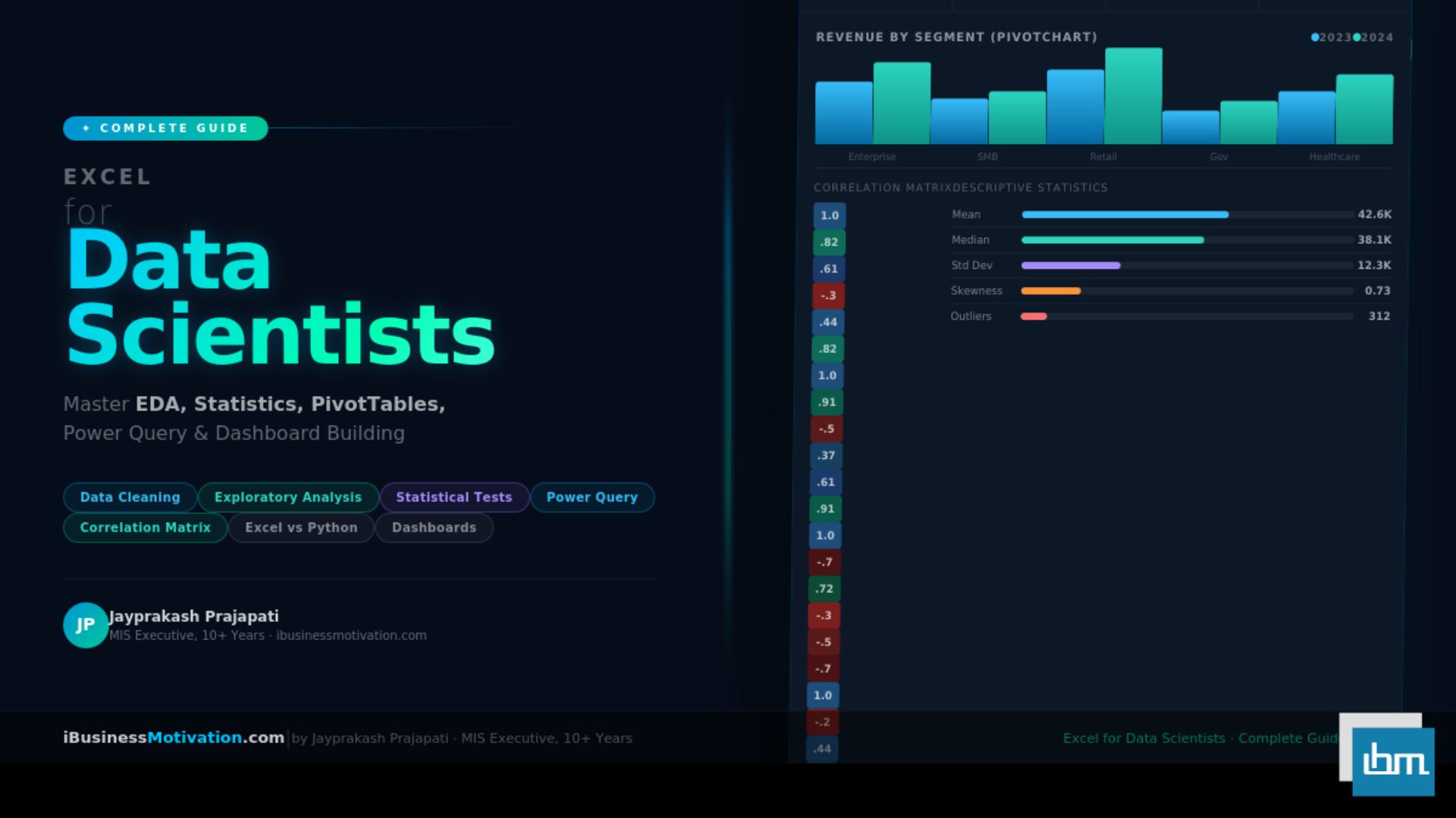 Excel for Data Scientists: The Complete Guide to Data Analysis