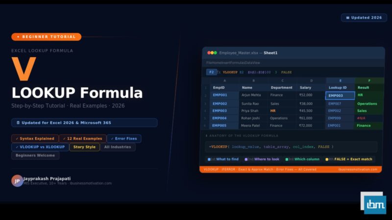 VLOOKUP Formula Excel – Step-by-Step Tutorial for Beginners